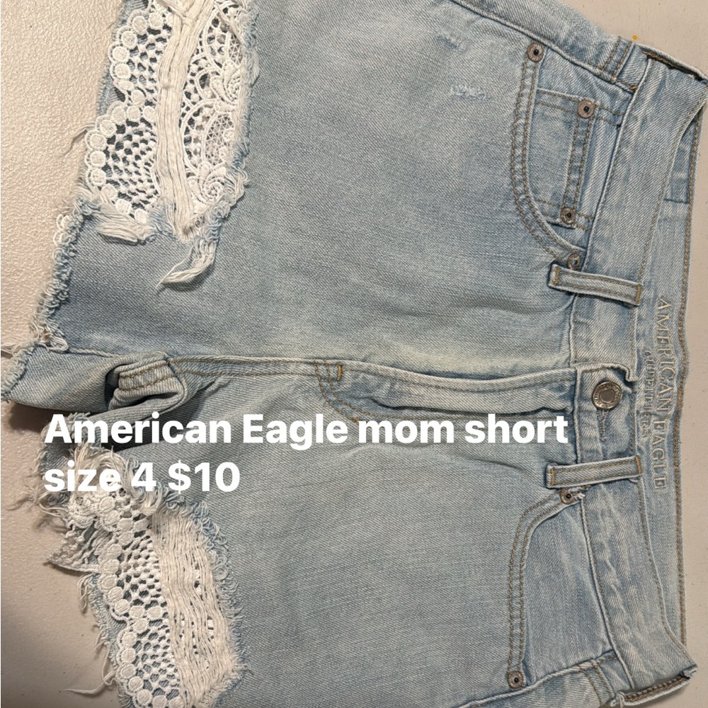 American Eagle Light Blue Denim Shorts